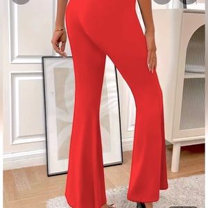 HAPPILY GRAY Orange Flared High Rise Legging Pants NWT